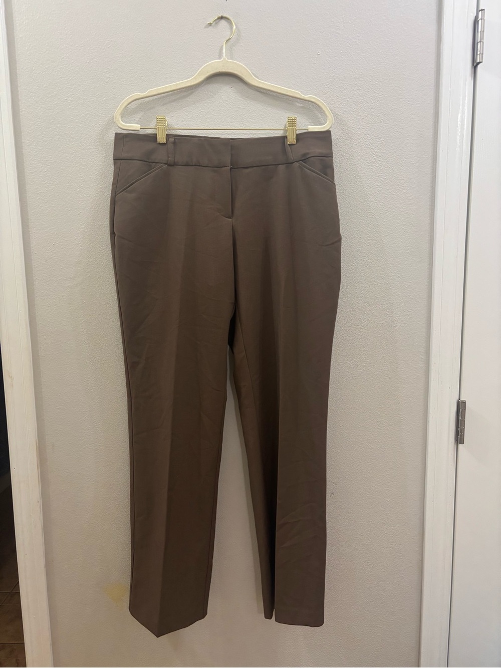 Cato Taupe brown Straight-Leg Ponte Trousers